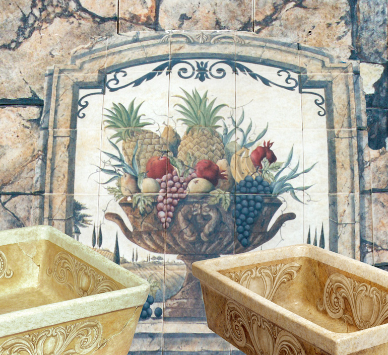 Custom tile backsplash